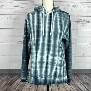 Chaser Sweatshirt Womens Medium Blue Tie Dye‎ Pull Over Oversized Hooded Sorona